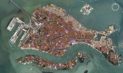Satellitenbild von Venedig